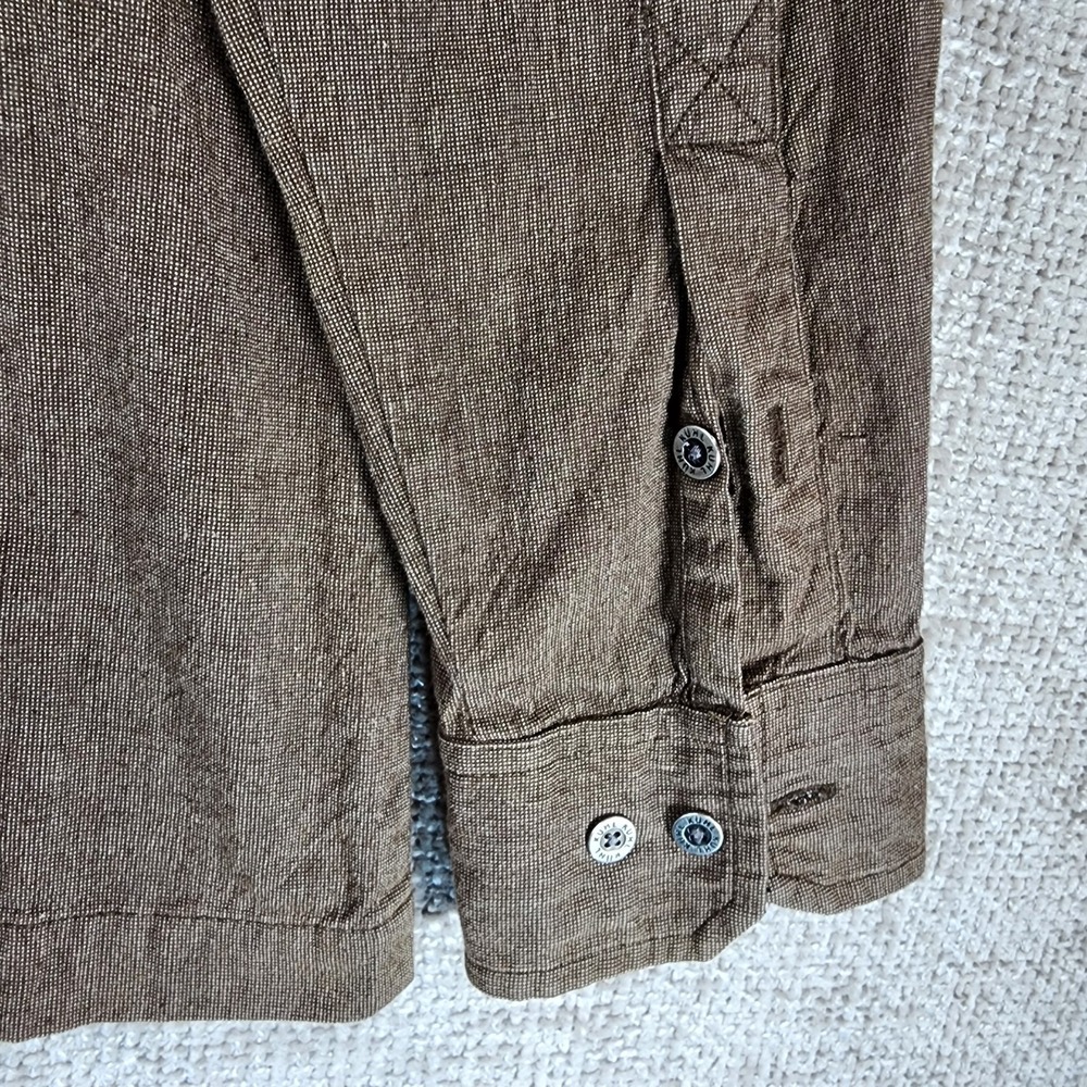 Kuhl 100% Cotton Shirt Mens XL Brown Button Up Long Sleeve Outdoors Hiking - Picture 12 of 13
